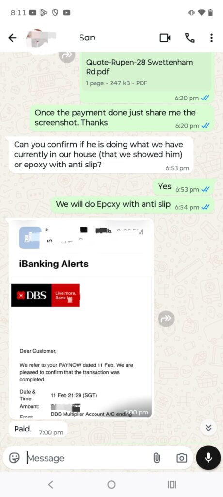 Testimonials MH Services singapore